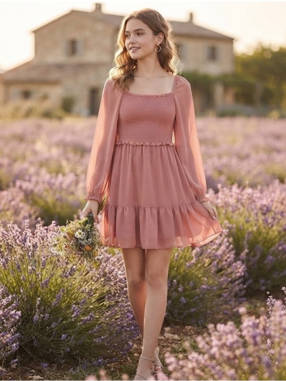 Wilfred Aritizia Tempest Dress - Heirloom Pink - Size Small 🌸 Romantic Feminine